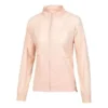Einfarbige Jacke mit seitlichen Streifen „Pink-Weiss“