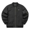 Einfarbige Reissverschlussjacke „Schwarz“