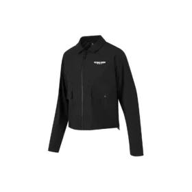 Einfarbige, schnell trocknende, lockere Jacke mit Reissverschluss «Schwarz-Weiss»