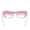 Elevated Cateye Sonnenbrille mit Marmor-Farbverlauf