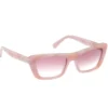 Elevated Cateye Sonnenbrille mit Marmor-Farbverlauf