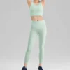 Enge Sport-Fitness-Leggings „Grün Schwarz Blaugrün“
