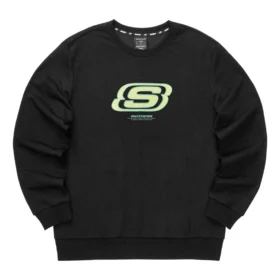 Farbenfrohe Casual-Serie Marken-Crew-Sweater «Black Green»