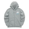 Farbenfrohe Freizeit-Serie Letter-Kapuzenjacke mit Reissverschluss «Grey White»