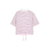 Gestreiftes Poloshirt „Pink-Weiss“
