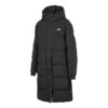 Gewebte lange Daunenjacke „Schwarz-Weiss“