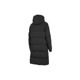 Gewebte lange Daunenjacke „Schwarz-Weiss“