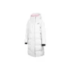Gewebte lange Daunenjacke „Schwarz-Weiss“