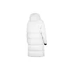 Gewebte lange Daunenjacke „Schwarz-Weiss“