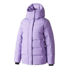 Gewebte mittellange Daunenjacke «Purple»