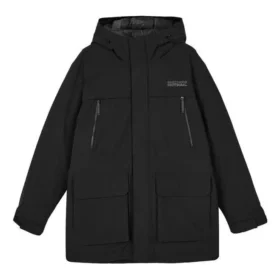 Gewebte, winddichte Daunenjacke «Schwarz»