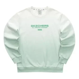 Gradient Letter Crew Sweatshirt «Green White»