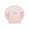 Grafik-Crew-Pullover „Schwarz Weiss Rosa Blau Grau“