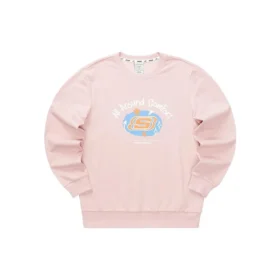 Grafik-Crew-Pullover „Schwarz Weiss Rosa Blau Grau“