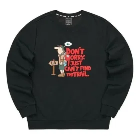 Grafik-Crew-Pullover „Schwarz-Weiss-Rot“