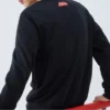 Grafik-Crew-Pullover „Schwarz-Weiss-Rot“