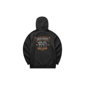 Grafik-Hoodie „Weiss Schwarz Rot Blau“