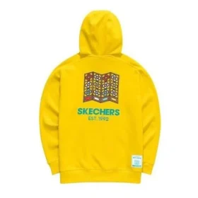 Grafik-Hoodies „Gelb-Weiss-Blau“