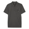Grafik-Poloshirt „Grey White“