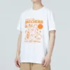 Grafik-T-Shirt „White Orange“