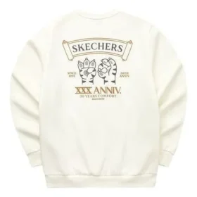 Graphic Crew Sweater «Weiss Schwarz Grau»