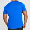 Herren Skechers Sport Trainings- und Laufsport-Strickhemd mit kurzen Ärmeln, blau
