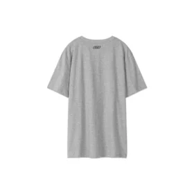 Herren-T-Shirt von Skechers mit kontrastfarbenem Logo-Aufdruck, gestrickt, kurzärmelig, grau