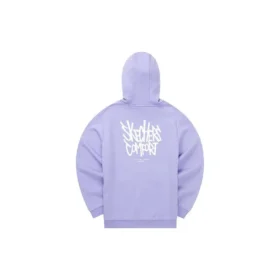 Hoodie mit Grafikprint „Purple White“