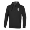 Hoodie mit Logo-Print „Schwarz-Weiss-Blau“