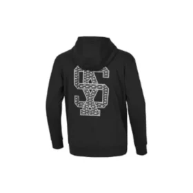 Hoodie mit Logo-Print „Schwarz-Weiss-Blau“