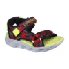Hypno Splash Klettverschluss-Sandalen mit offener Zehenpartie für grosse Jungen, rot
