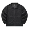 Jacke mit durchgehendem Reissverschluss, geprägtem Kragen und Allover-Print „Schwarz-Weiss“