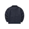 Jacke mit durchgehendem Reissverschluss, geprägtem Kragen und Allover-Print „Schwarz-Weiss“