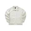 Jacke mit durchgehendem Reissverschluss, geprägtem Kragen und Allover-Print „Schwarz-Weiss“