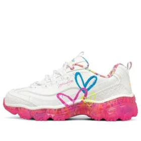 James Goldcrown x Skechers D‘ Lites Crystal Low-Top-Laufschuhe Rosa/Weiss