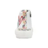 James Goldcrown x Skechers New Moon High-Top-Canvas-Schuhe Weiss