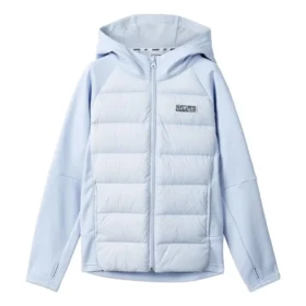 Kapuzen-Daunenjacke aus Gewebe „Teal“