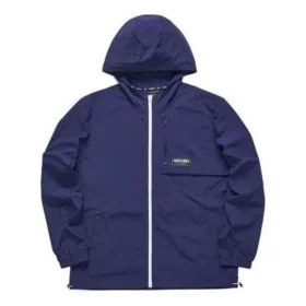 Kapuzen-Windjacke, leichte, dünne Freizeitjacke „Blau-Weiss“