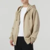 Kapuzenjacke mit durchgehendem Reissverschluss «Tan»