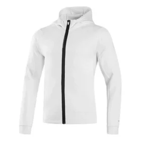 Kapuzenjacke mit durchgehendem Reissverschluss «White Black»
