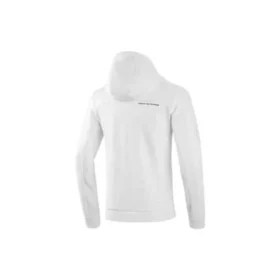 Kapuzenjacke mit durchgehendem Reissverschluss «White Black»