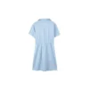 Kurzarm-Kleid mit Logo-Print und tailliertem Schnitt „Weiss Schwarz Blau“
