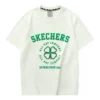 Kurzarm-T-Shirt mit Aufdruck «White Green»