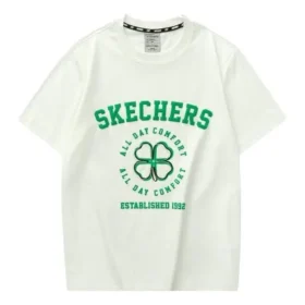 Kurzarm-T-Shirt mit Aufdruck «White Green»