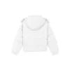 Kurze, warme Daunenjacke mit Kapuze und langen Ärmeln „Weiss Rot“
