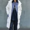Lange Daunenjacke «White»