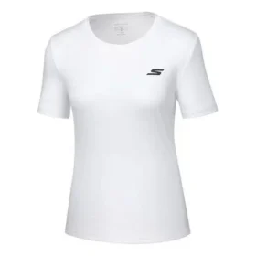 Laufshirt aus Strick, kurzärmelig, weiss