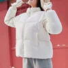 Lifestyle-Serie Kurze Daunenjacke „Weiss“