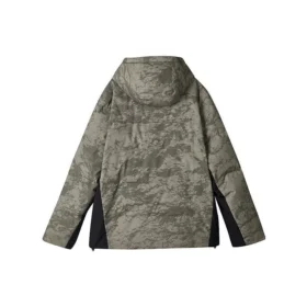Lifestyle-Serie Warm, Water Repellent Daunenjacke mit Kapuze „Olivgrün Schwarz“