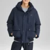Lifestyle-Serie Waterproof warme Daunenjacke mit Kapuze «Schwarz»